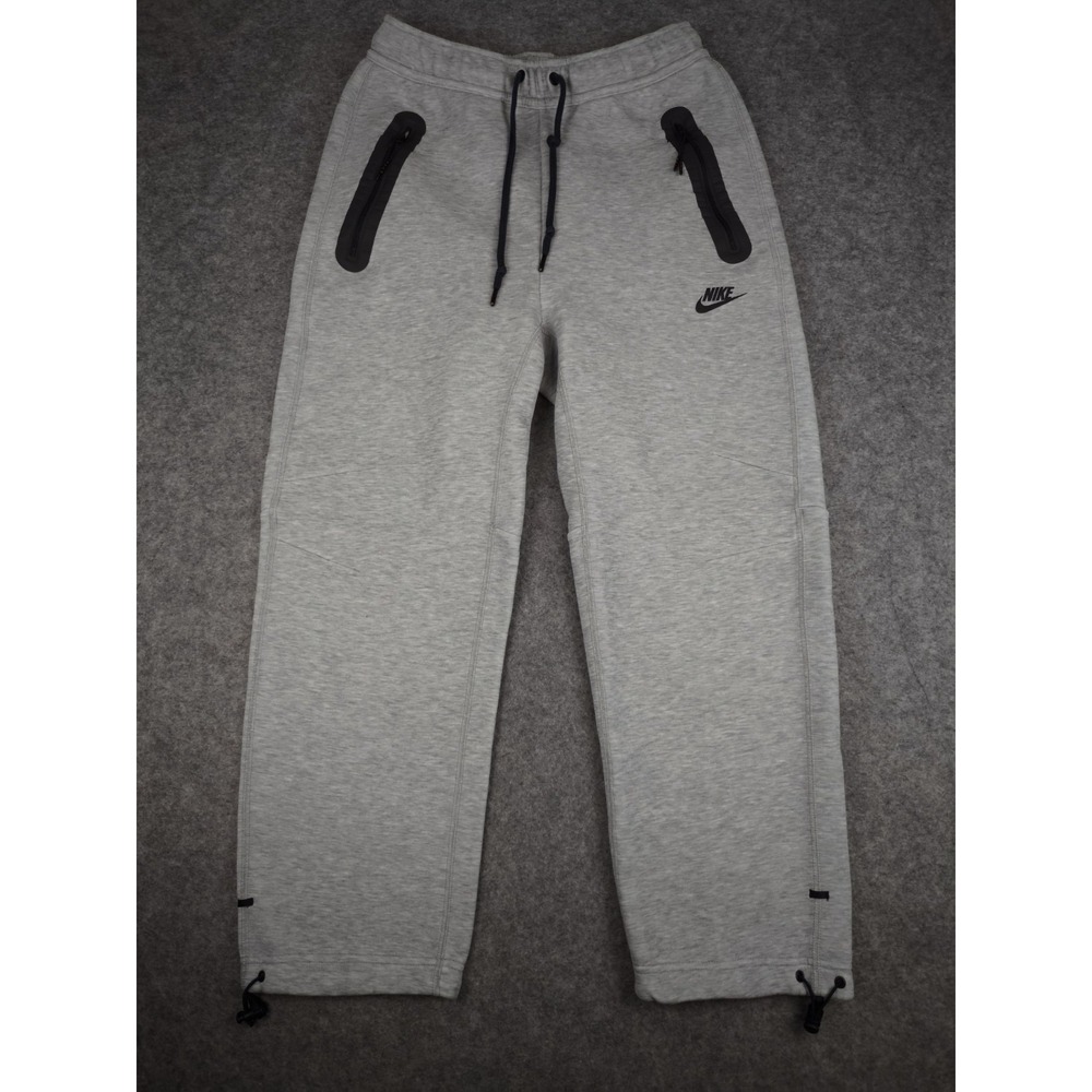 Nike Tech Fleece Open Hem Sweatpants Women's Small Gray Joggers HJ6533-063 EUC